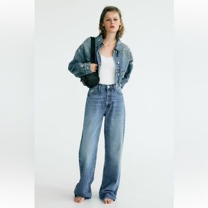 Full Length TRF High Rise Wide Leg Jeans
